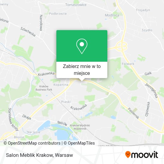 Mapa Salon Meblik Krakow