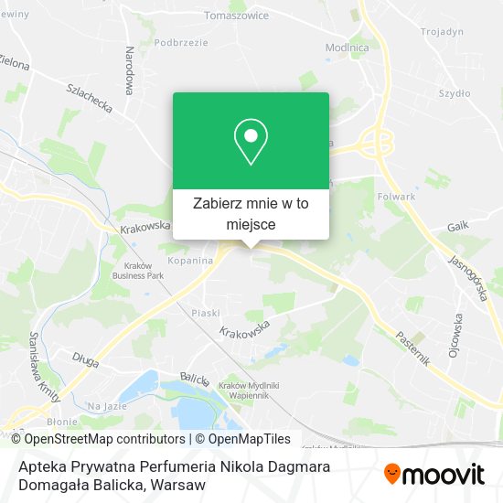 Mapa Apteka Prywatna Perfumeria Nikola Dagmara Domagała Balicka