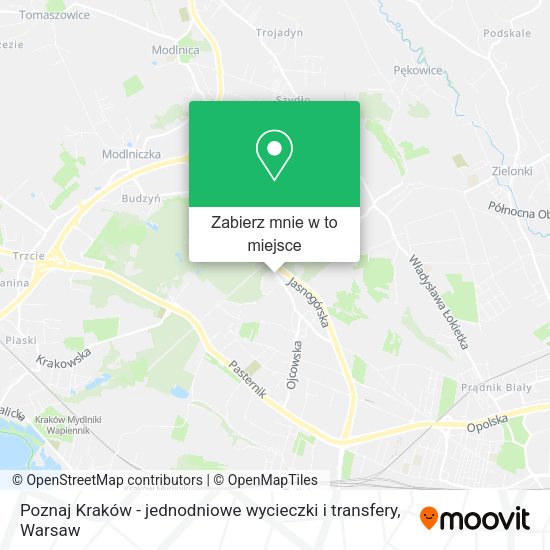 Mapa Poznaj Kraków - jednodniowe wycieczki i transfery