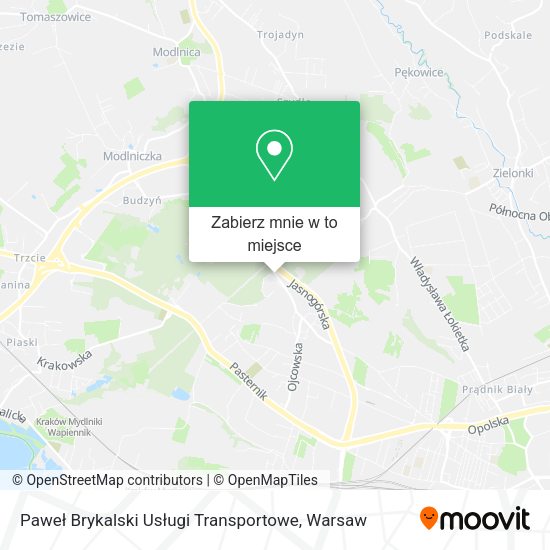 Mapa Paweł Brykalski Usługi Transportowe