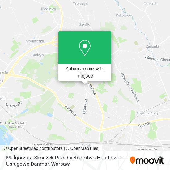 Mapa Małgorzata Skoczek Przedsiębiorstwo Handlowo-Usługowe Danmar