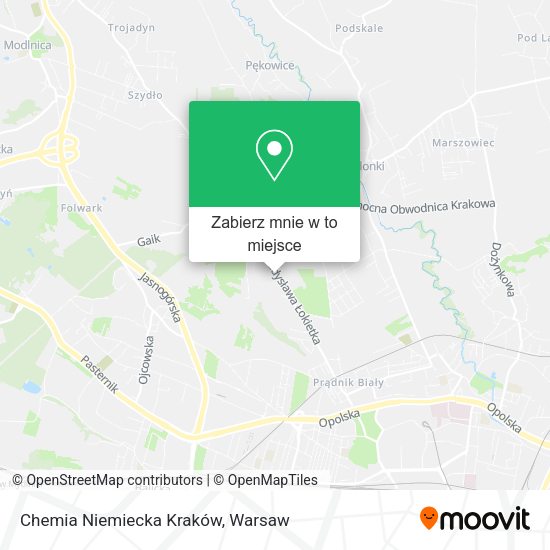 Mapa Chemia Niemiecka Kraków