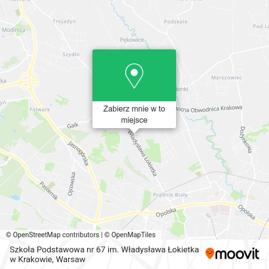 Mapa Szkoła Podstawowa nr 67 im. Władysława Łokietka w Krakowie