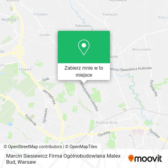 Mapa Marcin Siesiewicz Firma Ogólnobudowlana Malex Bud