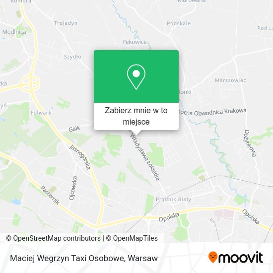 Mapa Maciej Wegrzyn Taxi Osobowe