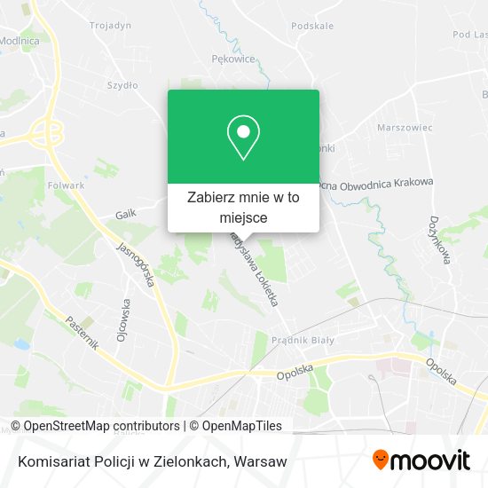 Mapa Komisariat Policji w Zielonkach