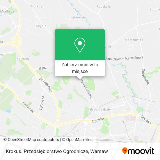 Mapa Krokus. Przedsiębiorstwo Ogrodnicze