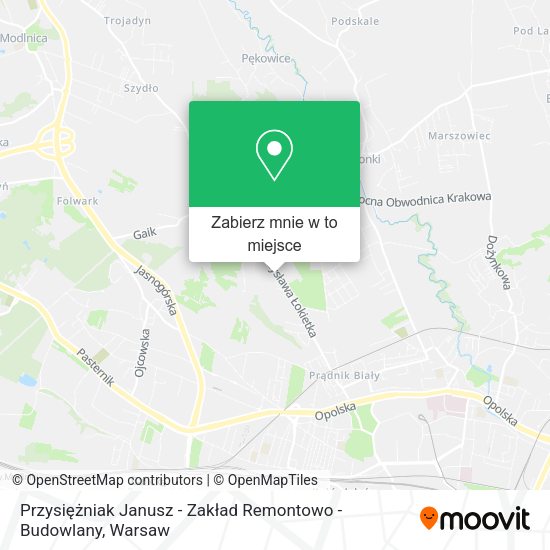 Mapa Przysiężniak Janusz - Zakład Remontowo - Budowlany