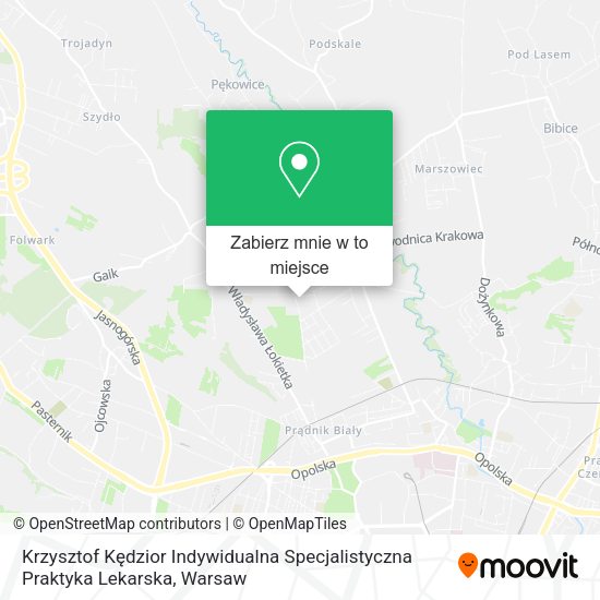 Mapa Krzysztof Kędzior Indywidualna Specjalistyczna Praktyka Lekarska