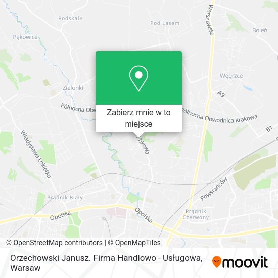 Mapa Orzechowski Janusz. Firma Handlowo - Usługowa