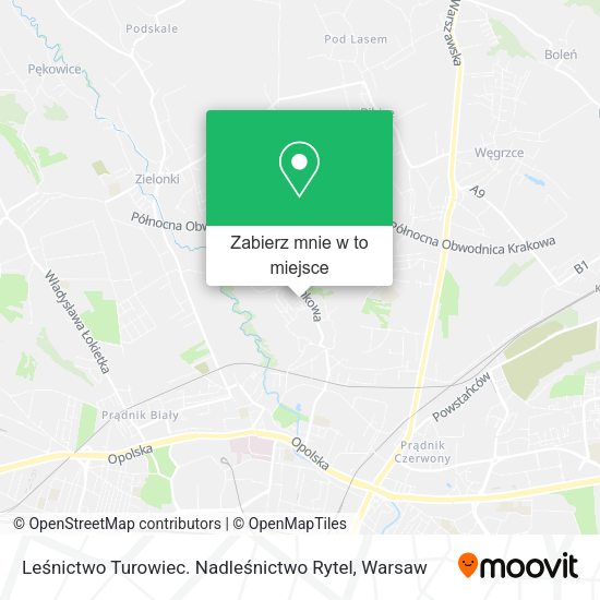 Mapa Leśnictwo Turowiec. Nadleśnictwo Rytel