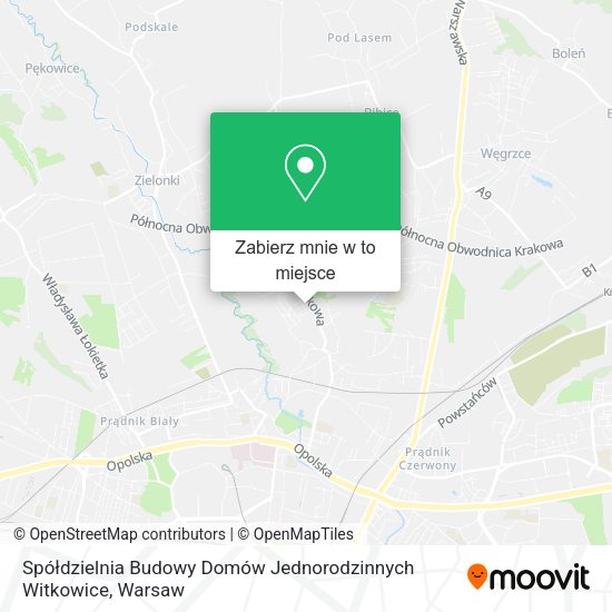 Mapa Spółdzielnia Budowy Domów Jednorodzinnych Witkowice