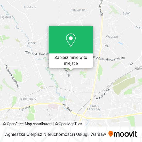 Mapa Agnieszka Cierpisz Nieruchomości i Usługi