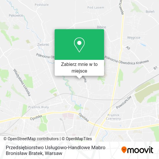 Mapa Przedsiębiorstwo Usługowo-Handlowe Mabro Bronisław Bratek