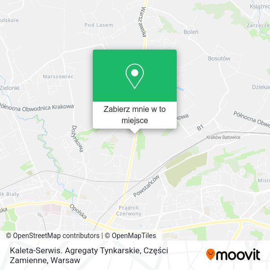 Mapa Kaleta-Serwis. Agregaty Tynkarskie, Części Zamienne