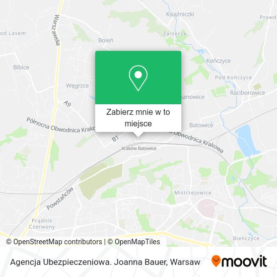 Mapa Agencja Ubezpieczeniowa. Joanna Bauer