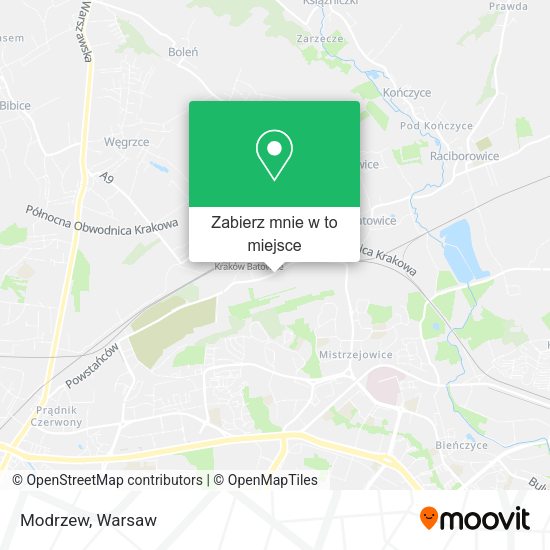 Mapa Modrzew