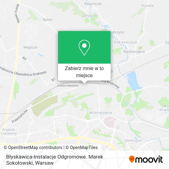 Mapa Błyskawica-Instalacje Odgromowe. Marek Sokołowski