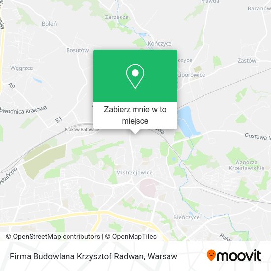 Mapa Firma Budowlana Krzysztof Radwan