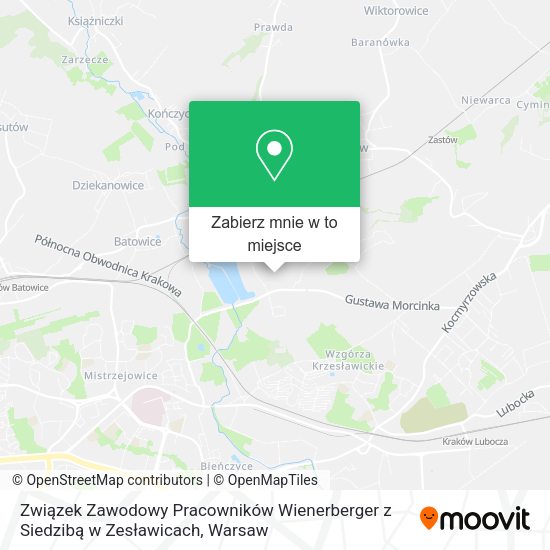 Mapa Związek Zawodowy Pracowników Wienerberger z Siedzibą w Zesławicach