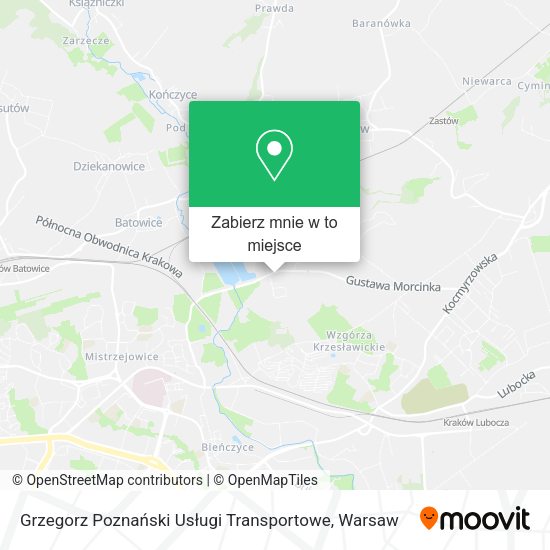 Mapa Grzegorz Poznański Usługi Transportowe