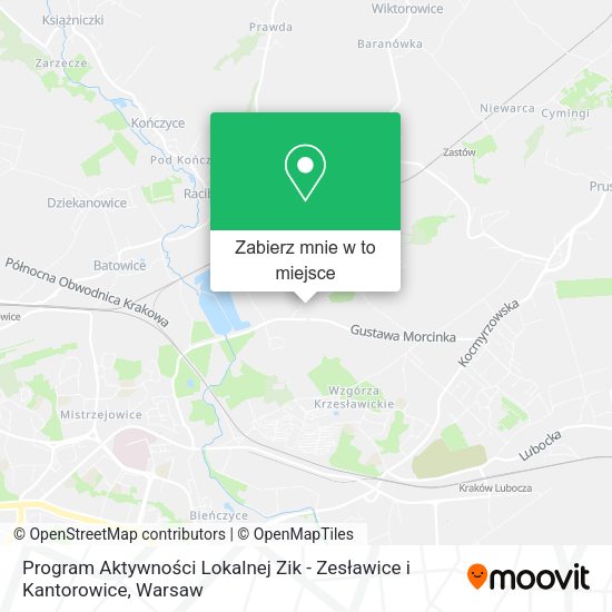 Mapa Program Aktywności Lokalnej Zik - Zesławice i Kantorowice