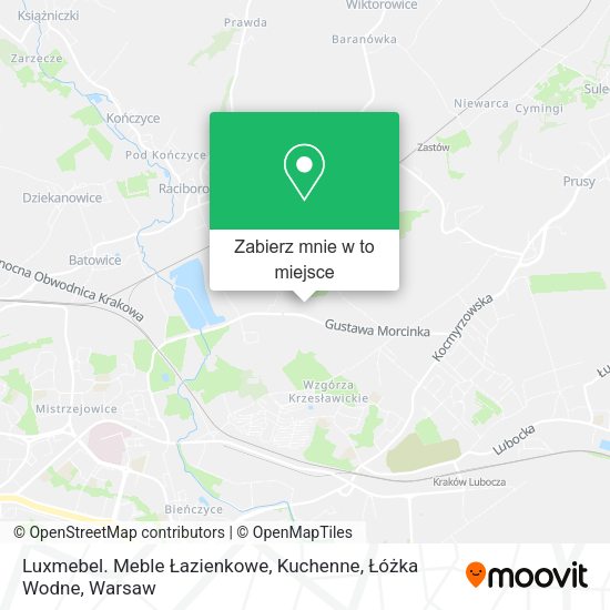 Mapa Luxmebel. Meble Łazienkowe, Kuchenne, Łóżka Wodne