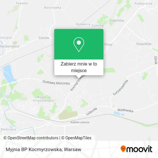 Mapa Myjnia BP Kocmyrzowska