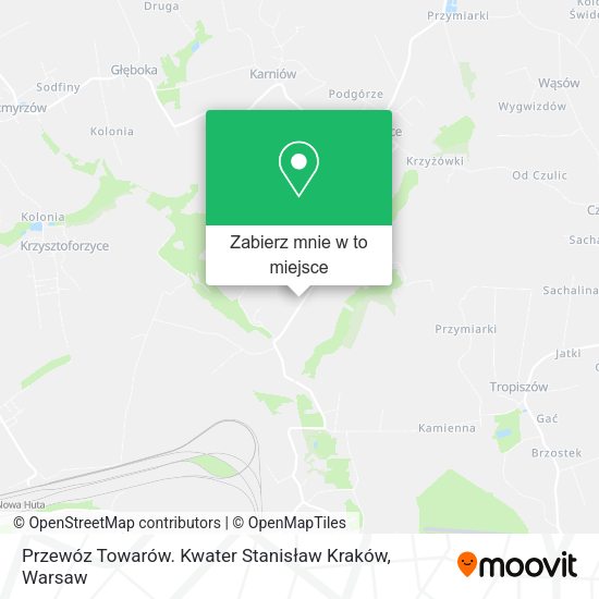 Mapa Przewóz Towarów. Kwater Stanisław Kraków