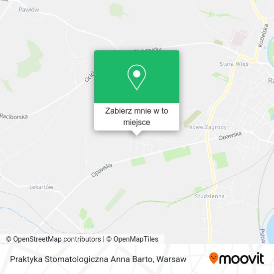 Mapa Praktyka Stomatologiczna Anna Barto