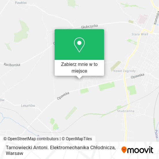 Mapa Tarnowiecki Antoni. Elektromechanika Chłodnicza