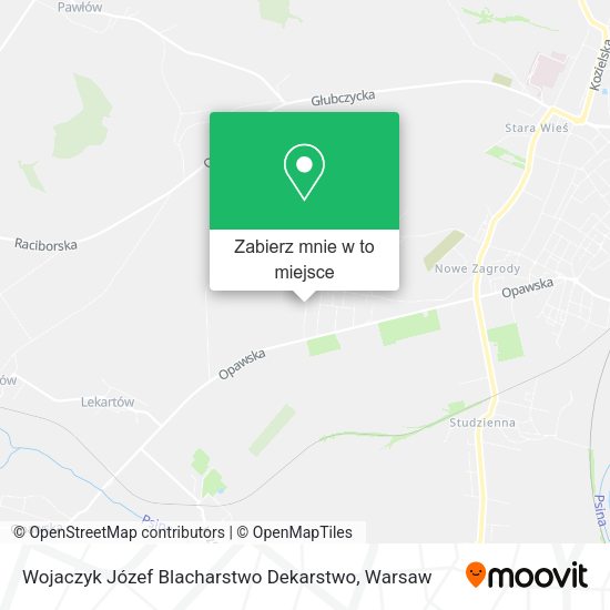 Mapa Wojaczyk Józef Blacharstwo Dekarstwo