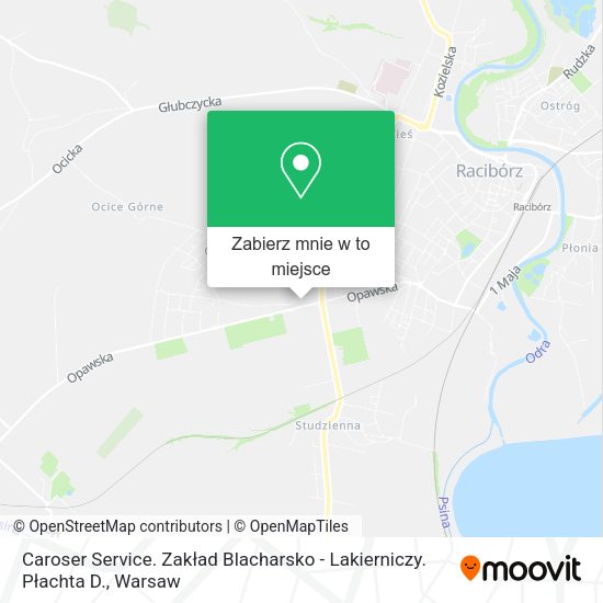 Mapa Caroser Service. Zakład Blacharsko - Lakierniczy. Płachta D.