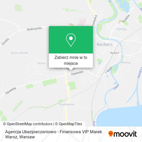 Mapa Agencja Ubezpieczeniowo - Finansowa VIP Marek Warsz