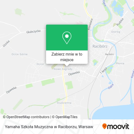 Mapa Yamaha Szkoła Muzyczna w Raciborzu