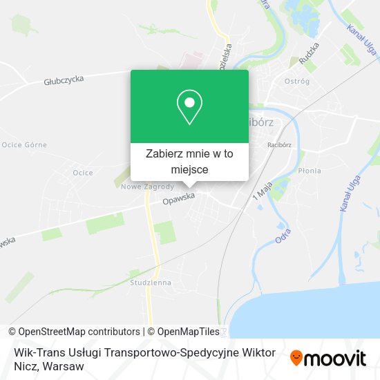 Mapa Wik-Trans Usługi Transportowo-Spedycyjne Wiktor Nicz