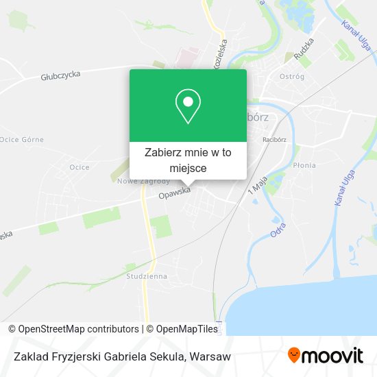 Mapa Zaklad Fryzjerski Gabriela Sekula