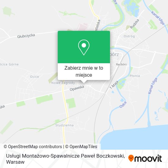 Mapa Usługi Montażowo-Spawalnicze Paweł Boczkowski