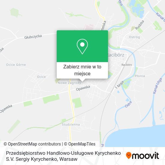 Mapa Przedsiębiorstwo Handlowo-Usługowe Kyrychenko S.V. Sergiy Kyrychenko