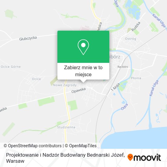 Mapa Projektowanie i Nadzór Budowlany Bednarski Józef