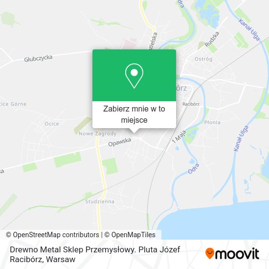 Mapa Drewno Metal Sklep Przemysłowy. Pluta Józef Racibórz