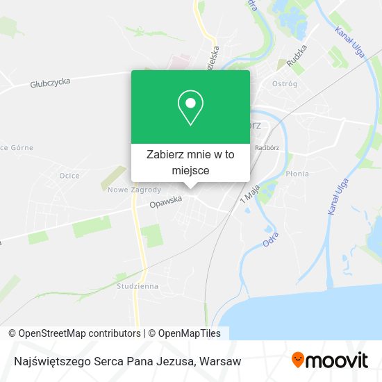 Mapa Najświętszego Serca Pana Jezusa