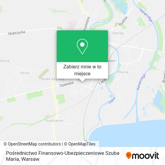 Mapa Pośrednictwo Finansowo-Ubezpieczeniowe Szuba Maria