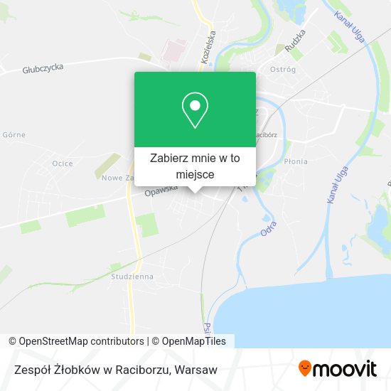 Mapa Zespół Żłobków w Raciborzu