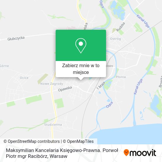 Mapa Maksymilian Kancelaria Księgowo-Prawna. Porwoł Piotr mgr Racibórz