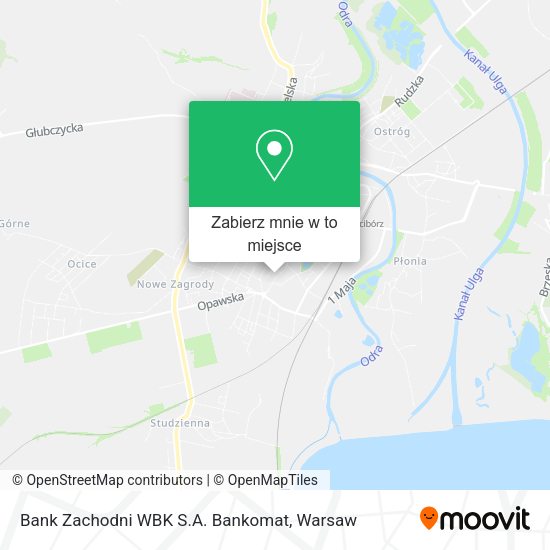 Mapa Bank Zachodni WBK S.A. Bankomat