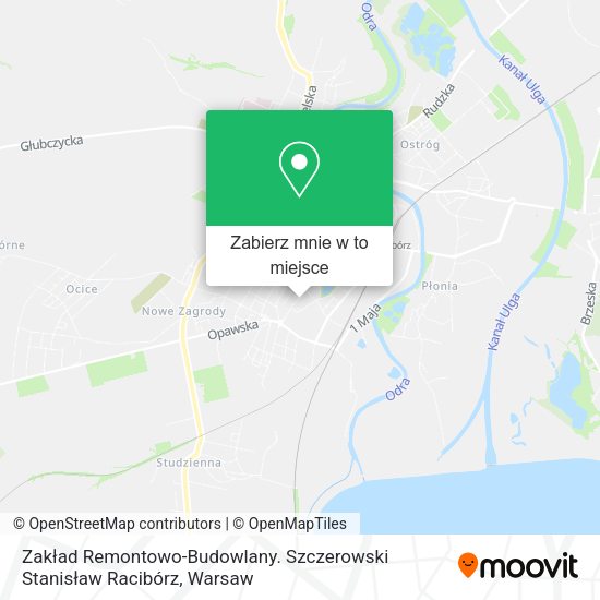 Mapa Zakład Remontowo-Budowlany. Szczerowski Stanisław Racibórz