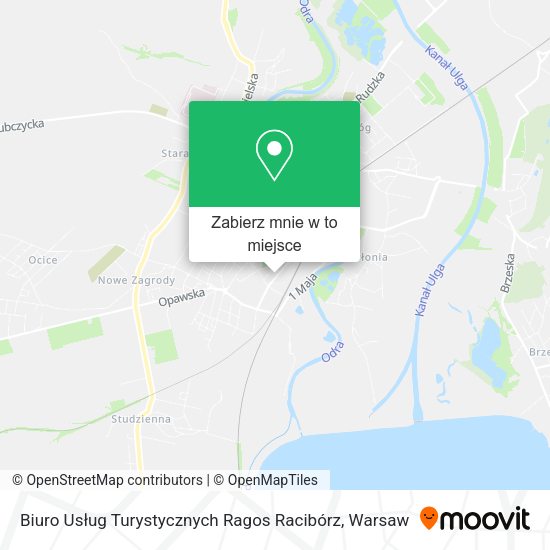 Mapa Biuro Usług Turystycznych Ragos Racibórz