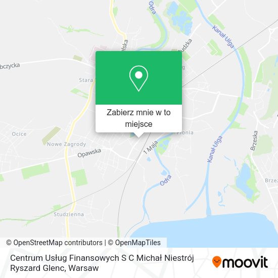 Mapa Centrum Usług Finansowych S C Michał Niestrój Ryszard Glenc
