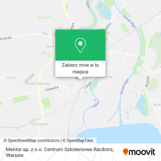 Mapa Mentor sp. z o.o. Centrum Szkoleniowe Racibórz